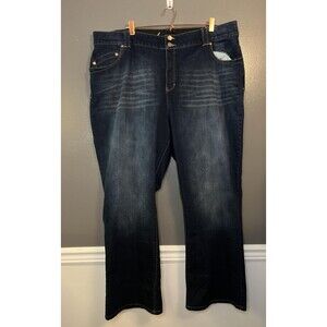 Lane Bryant Jeans Womens Plus Size 26 Average Dark Wash Bootcut Right Fit Tech